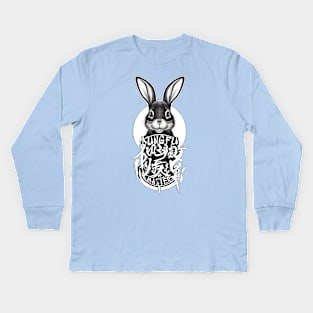 Easter Bunny Kung Fu Master Martial Arts Kids Long Sleeve T-Shirt